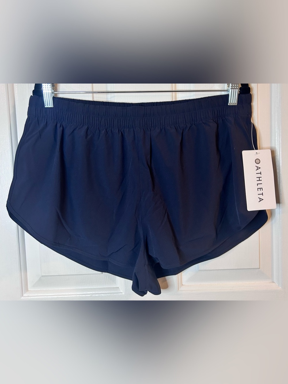 NWT ATHLETA Speedwork Mid Rise 2 1/2" Run Short- Navy - Picture 5 of 16